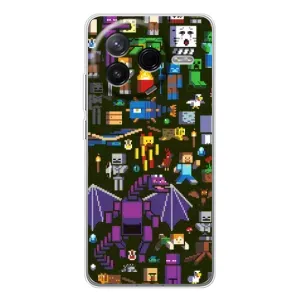 Чохол Майнкрафт на Xiaomi Civi 4Pro (AlphaPrint) Minecraft (Колаж Майнкрафт)