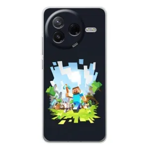Чохол Майнкрафт на Xiaomi Civi 4Pro (AlphaPrint) Minecraft (персонажі Minecraft)