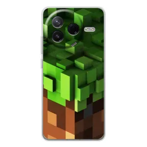 Чохол Майнкрафт на Xiaomi Civi 4Pro (AlphaPrint) Minecraft (текстура Майнкрафт)