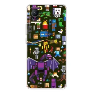 Чохол Майнкрафт на Xiaomi Civi (AlphaPrint) Minecraft (Колаж Майнкрафт)