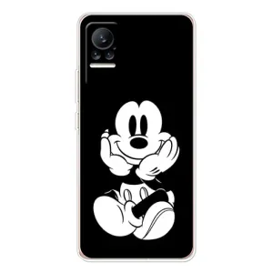 Эксклюзивный чехол для Xiaomi Civi (AlphaPrint - Мультяшные) (Микки на черном)