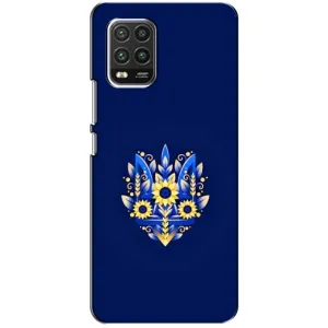 Чехлы для Xiaomi Mi 10 Lite Укр. Символика (AlphaPrint) (Цветочный Герб)