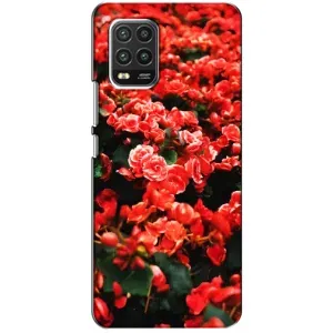 Чехлы с Цветами для Xiaomi Mi 10 Lite (VPrint) (Цветы красные)