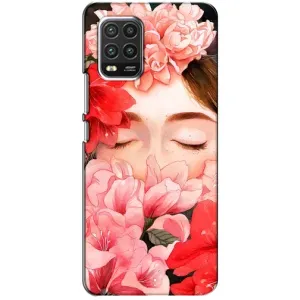 Чехлы (ART) Цветы на Xiaomi Mi 10 Lite (VPrint) (Глаза в цветах)