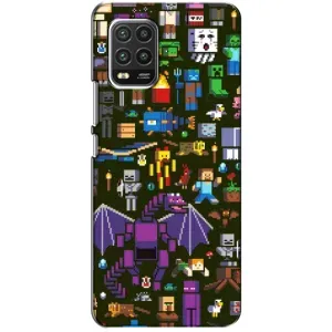 Чохол Майнкрафт на Xiaomi Mi 10 Lite (AlphaPrint) Minecraft (Колаж Майнкрафт)