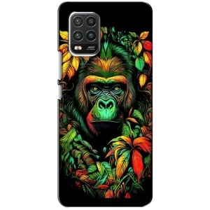 Чохол з Мавпами Xiaomi Mi 10 Lite - (AlphaPrint) (Мавпа в квітах)