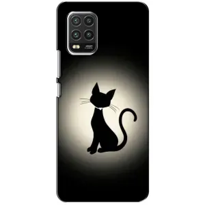 Чохол з принтом для Xiaomi Mi 10 Lite (AlphaPrint) Модні коти (Силует котика)