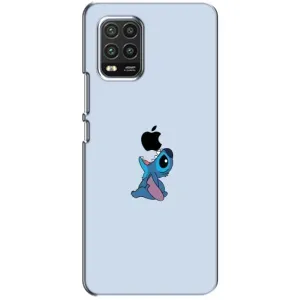 Чехол с принтом Стич на Xiaomi Mi 10 Lite (Stitch apple)