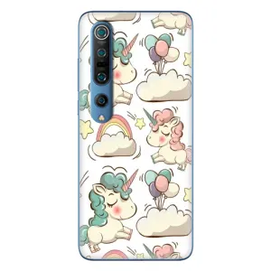 Чехол для Ксяоми Ми 10 Про - (Единорожки - Новинки) (AlphaPrint) (Единорожки)