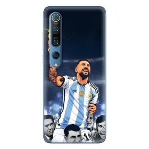 Чехлы для Xiaomi Mi 10 Pro (Leo чемпион) (AlphaPrint) (Месси с кубком)