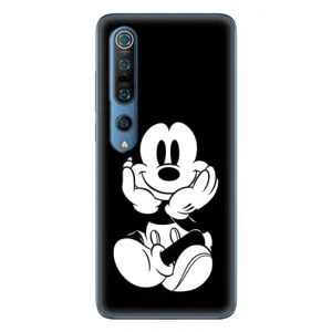 Эксклюзивный чехол для Xiaomi Mi 10 Pro (AlphaPrint - Мультяшные) (Микки на черном)