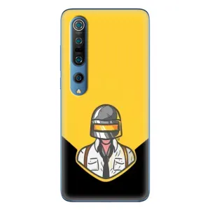 Чехол PUBG для Ксяоми Ми 10 Про (AlphaPrint) (Пабг в шлеме)