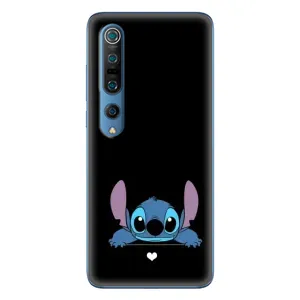 Чехол с принтом Стич на Xiaomi Mi 10 Pro (Стич на черном)