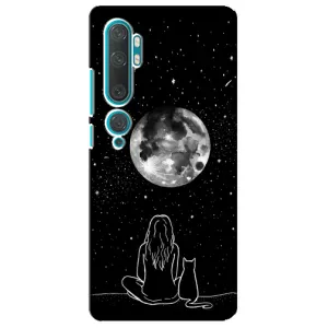Чохол з принтом «Дівчина з котом» для Xiaomi Mi 10