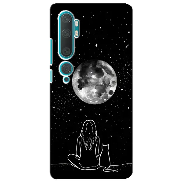 Чохол з принтом «Дівчина з котом» для Xiaomi Mi 10