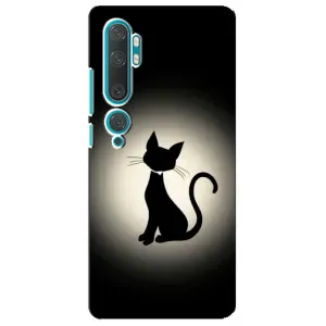 Чохол з принтом «Силует котика» для Xiaomi Mi 10