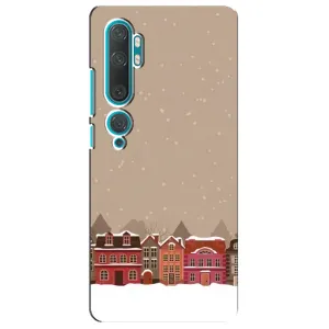 Новорічні, Святкові Чохли для Xiaomi Mi 10 - 2024 год (Зимове місто)