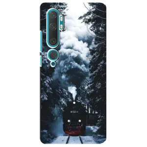 Новорічні, Святкові Чохли для Xiaomi Mi 10 - 2024 год (Зимовий потяг)