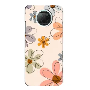 Чехол с цветочным принтом на МИ 10и (Разноцветные цветы)