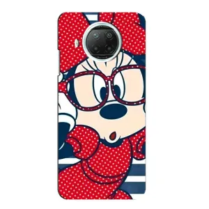Эксклюзивный чехол для Xiaomi Mi 10i (AlphaPrint - Мультяшные) (Маус в очках)