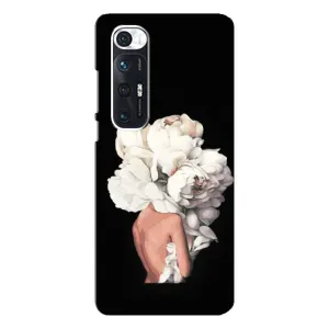 Чехлы (ART) Цветы на Xiaomi Mi 10s (VPrint) (Белые цветы)