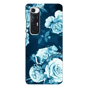 Чехлы (ART) Цветы на Xiaomi Mi 10s (VPrint) (Голубые Бутоны)