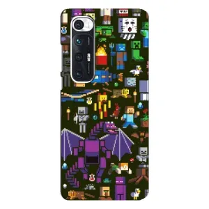 Чехол Майнкрафт на Xiaomi Mi 10s (AlphaPrint) Minecraft (Коллаж Майнкрафт)