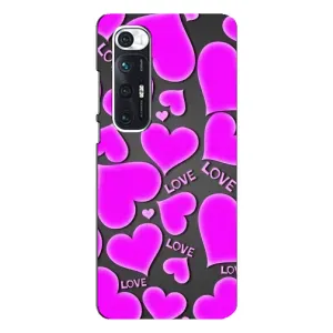 Чехлы для любимой на Ксіаомі Мі 10с (VPrint) (Pink hearts)