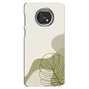 Силиконовый чехол с принтом в цветах на Xiaomi Mi 10t Lite (Зеленая монстера дизайн)