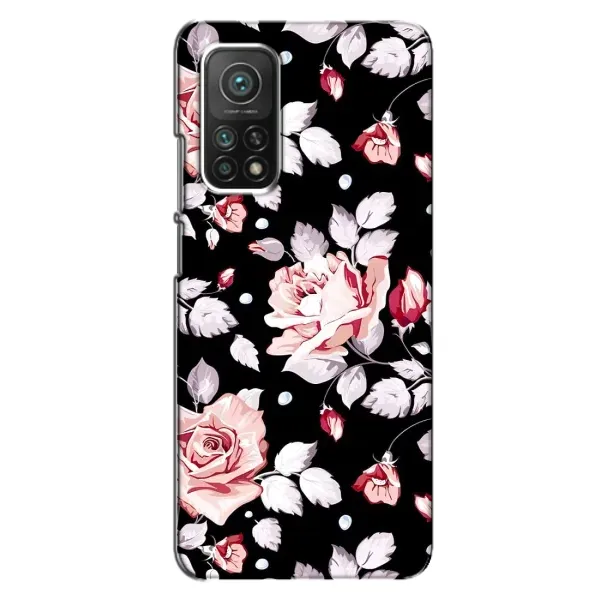 Чехол с принтом «Цветочки на черном» для Xiaomi Mi 10T Pro Чехол с принтом «Цветочки на черном» для Xiaomi Mi 10T Pro