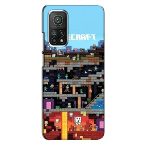Чехол Майнкрафт на Xiaomi Mi 10T Pro (AlphaPrint) Minecraft (фон Minecraft)