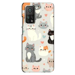 Чехол с рисунком кот на Xiaomi Mi 10T Pro (Коллаж котов)