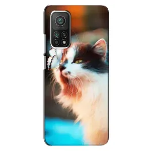 Чохол на Сяомі Мі 10Т Про з Котиками (VPrint) (Котик з метеликом)