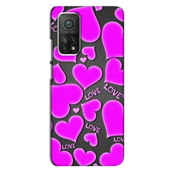 Чехол с принтом «Pink hearts» для Xiaomi Mi 10T Pro
