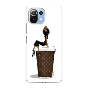 Чехлы Луи Витон для Xiaomi Mi 11 Lite (AlphaPrint - LOUIS VUITTON) (кофе LOUIS VUITTON)