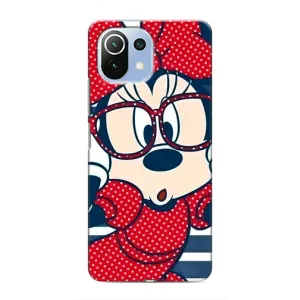 Эксклюзивный чехол для Xiaomi Mi 11 Lite (AlphaPrint - Мультяшные) (Маус в очках)