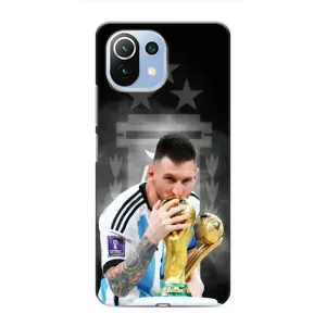 Чехлы для Xiaomi Mi 11 Lite (Leo чемпион) (AlphaPrint) (Месси Чемпион)
