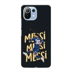Чехлы для Xiaomi Mi 11 Lite (Leo чемпион) (AlphaPrint) (Messi ПСЖ)