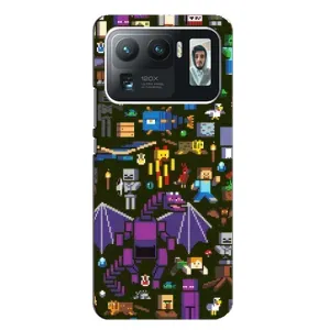 Чехол Майнкрафт на Xiaomi Mi 11 Ultra (AlphaPrint) Minecraft (Коллаж Майнкрафт)