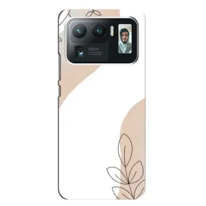 Силиконовый чехол с принтом в цветах на Xiaomi Mi 11 Ultra (Нюдовая веточка абстракция)
