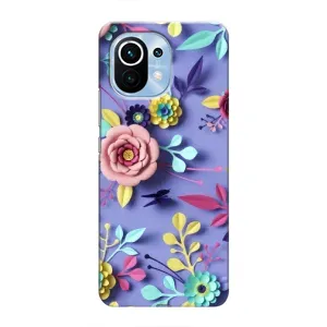 Чехлы с Цветами для Xiaomi Mi 11 (VPrint) (Цветочный дизайн)