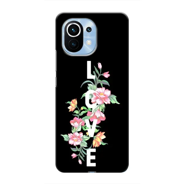 Чехол с принтом «Цветы LOVE» для Xiaomi Mi 11