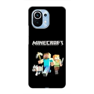 Чехол Майнкрафт на Xiaomi Mi 11 (AlphaPrint) Minecraft (герои Minecraft)