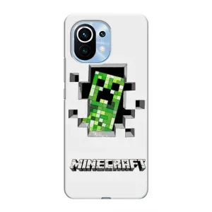 Чехол Майнкрафт на Xiaomi Mi 11 (AlphaPrint) Minecraft (крипер Майнкрафт)