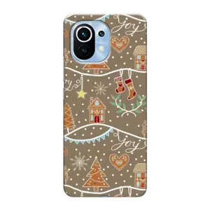 Новорічні, Святкові Чохли для Xiaomi Mi 11 - 2024 год (Новорічні пряники)