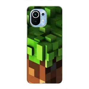 Чехол Майнкрафт на Xiaomi Mi 11 (AlphaPrint) Minecraft (текстура Майнкрафт)