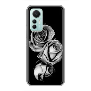 Чехол с принтом «Черная роза» для Xiaomi Mi 12 Lite