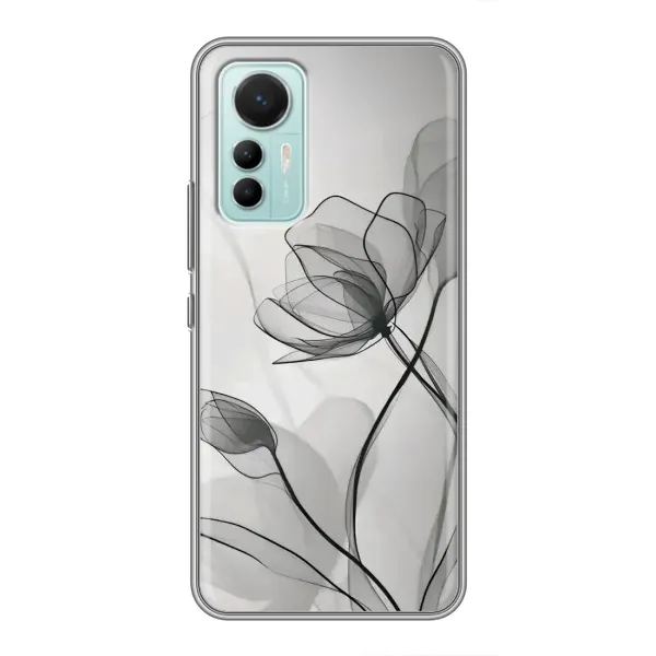 Чохол з принтом «Чорні квіти» для Xiaomi Mi 12 Lite Чохол з принтом «Чорні квіти» для Xiaomi Mi 12 Lite