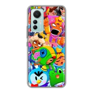 Чехол с принтом «герои Бравл Старс» для Xiaomi Mi 12 Lite