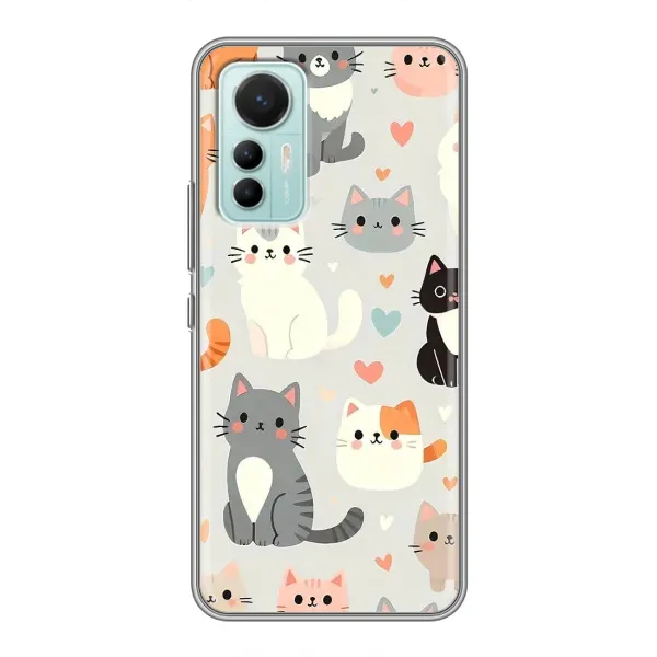 Чохол з принтом «Колаж котів» для Xiaomi Mi 12 Lite